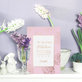 Most Fabulous Mother Pink Foil Invitation Folieneinladung