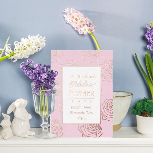 Most Fabulous Mother Pink Folieneinladung