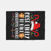 Most Likely Bake Christmas Cookie Xmas Family  Fleecedecke (Vorderseite (Horizontal))