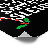 Most Likely Crash Santas Sleigh Christmas Xmas Fam Poster (Ecke)