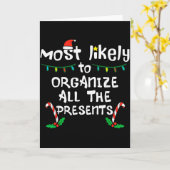 Most Likely Organize Christmas Xmas Family Matchin Karte (Gelbe Blume)