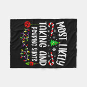 Most Likely Taking And Uring Shots Christmas Match Fleecedecke (Vorderseite (Horizontal))