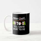 Most Likely Tell Santa What To Do Funny Family Chr Kaffeetasse (Links)