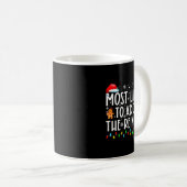 Most Likely To Adopt The Reindeer Funny Christmas  Kaffeetasse (VorderseiteRechts)