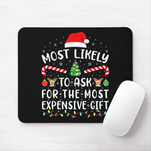 Most Likely To Ask For The Most Expensive Gift Xma Mousepad (Mit Mouse)