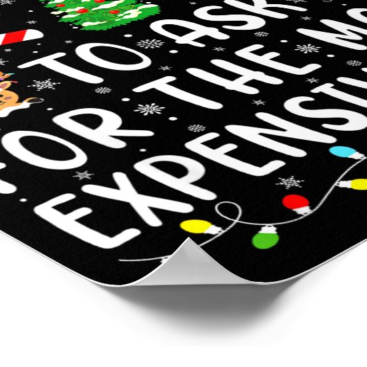 Most Likely To Ask For The Most Expensive Gift Xma Poster (Ecke)