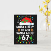 Most Likely To Ask Santa About 67 Funny Christmas Karte (Gelbe Blume)