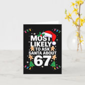 Most Likely To Ask Santa About 67 Funny Christmas Karte (Gelbe Blume)