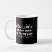 Most Likely To Ask Santa To Define Good Christmas Kaffeetasse (Links)