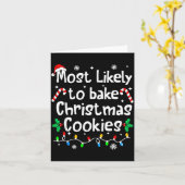 Most Likely To Bake C-hristmas Cookies Baker Match Karte (Gelbe Blume)
