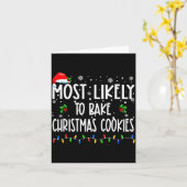 Most Likely To Bake Christmas Cookies Christmas Fa Karte (Gelbe Blume)