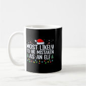 Most Likely To Be Mistaken As An Elf Funny Family Kaffeetasse (Links)