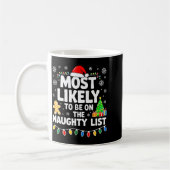 Most Likely To Be On The Naughty Lis Family Christ Kaffeetasse (Links)