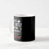 Most Likely To Be Santa's Favorite Family Christma Kaffeetasse (Vorderseite Links)