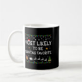 Most Likely To Be Santa's Favorite Funny Family Ch Kaffeetasse (Links)