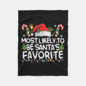 Most Likely To Be Santa's Favorite Matching Christ Fleecedecke (Vorderseite)
