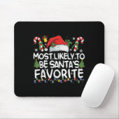 Most Likely To Be Santa's Favorite Matching Christ Mousepad (Mit Mouse)