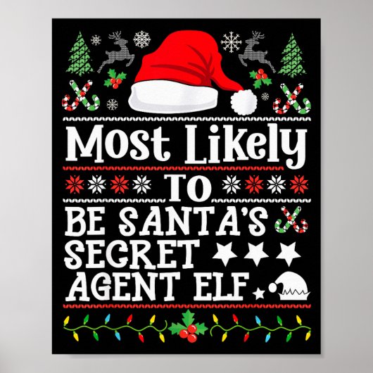 Most Likely To Be Santa's Secret Agent Elf - Chris Poster (Vorne)