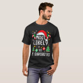 Most Likely To Be Sarcastic Funny Family Xmas Holi T-Shirt (Vorne ganz)