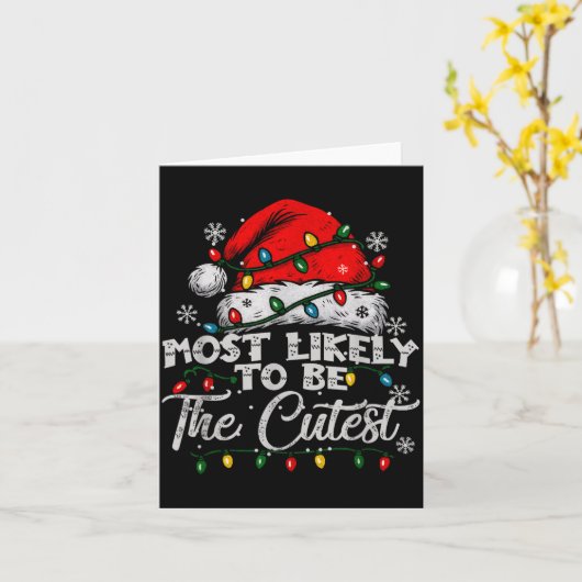 Most Likely To Be The Cutest Matching Family Chris Karte (Gelbe Blume)