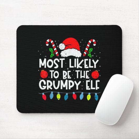 Most Likely To Be The Mpy Elf Family Crew Christma Mousepad (Mit Mouse)