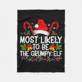Most Likely To Be The Mpy Elf Funny Xmas Fleecedecke (Vorderseite)