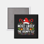 Most Likely To Be The Mpy Elf Funny Xmas Magnet (Vorderseite/Rückseite)