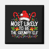 Most Likely To Be The Mpy Elf Funny Xmas Magnet (Vorne)