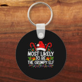 Most Likely To Be The Mpy Elf Funny Xmas Schlüsselanhänger (Vorderseite)