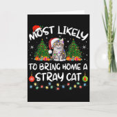 Most Likely To Bring Home A Stray Cat Matching Chr Karte (Vorderseite)