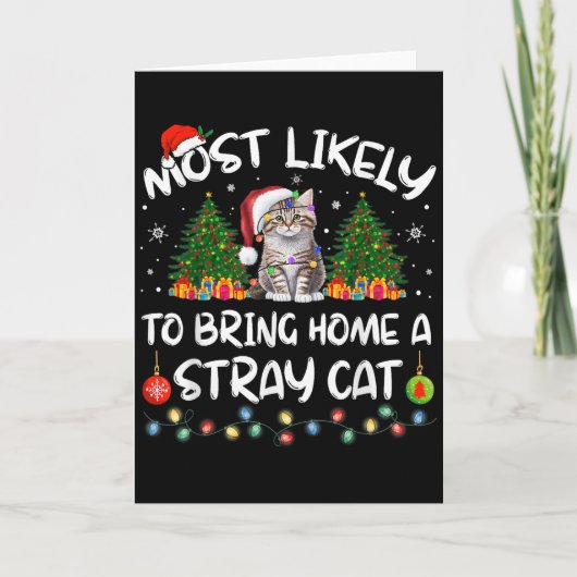 Most Likely To Bring Home A Stray Cat Matching Chr Karte (Vorderseite)