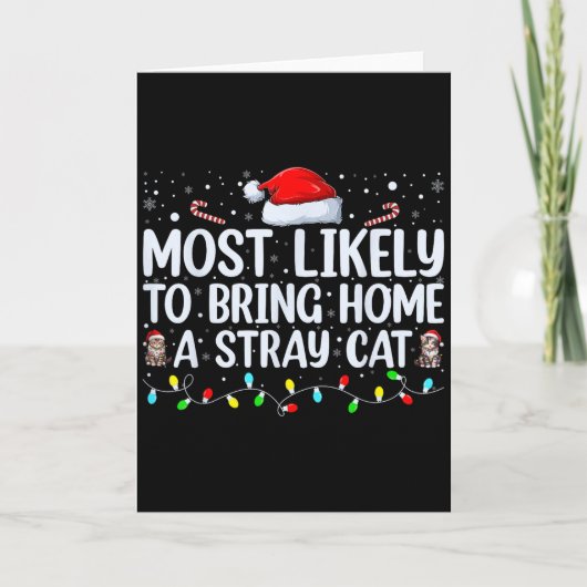 Most Likely To Bring Home A Stray Cat Matching Chr Karte (Vorderseite)