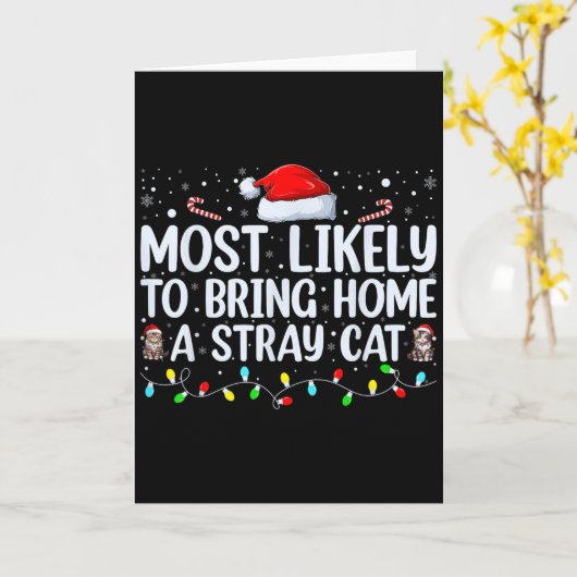 Most Likely To Bring Home A Stray Cat Matching Chr Karte (Gelbe Blume)