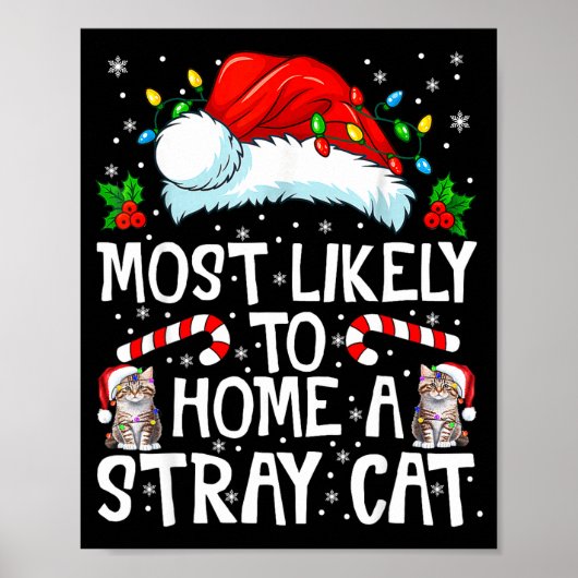 Most Likely To Bring Home A Stray Cat Matching Chr Poster (Vorne)