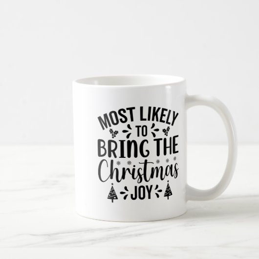Most Likely To Bring The Christmas Joy Kaffeetasse (Rechts)