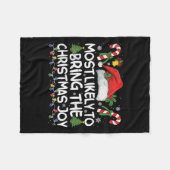 Most Likely To Bring The Christmas Joy Matching Ch Fleecedecke (Vorderseite (Horizontal))