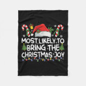 Most Likely To Bring The Christmas Joy Matching Ch Fleecedecke (Vorderseite)