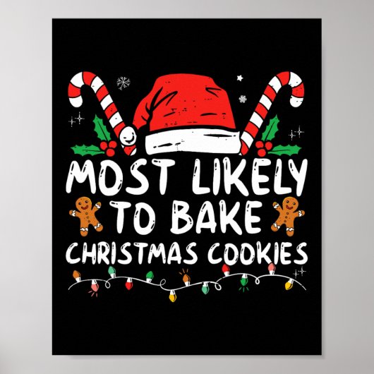 Most Likely To Byke Christmas Cookies Poster (Vorne)