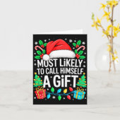 Most Likely To Call Himself A Gif Matching Christm Karte (Gelbe Blume)