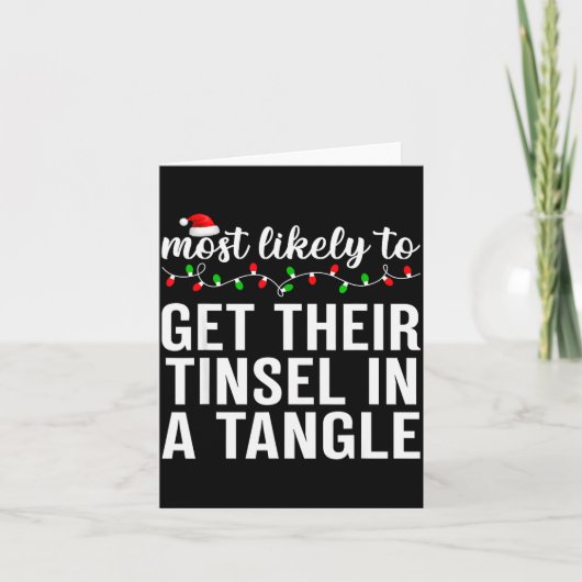 Most Likely To Christmas Matching Family Pajamas A Karte (Vorderseite)