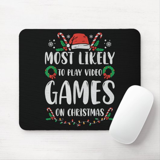 Most Likely To Christmas Matching Family Pajamas F Mousepad (Mit Mouse)