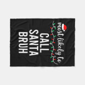 Most Likely To Christmas Shirt Matching Family Paj Fleecedecke (Vorderseite (Horizontal))