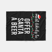 Most Likely To Christmas Shirt Matching Family Paj Fleecedecke (Vorderseite (Horizontal))