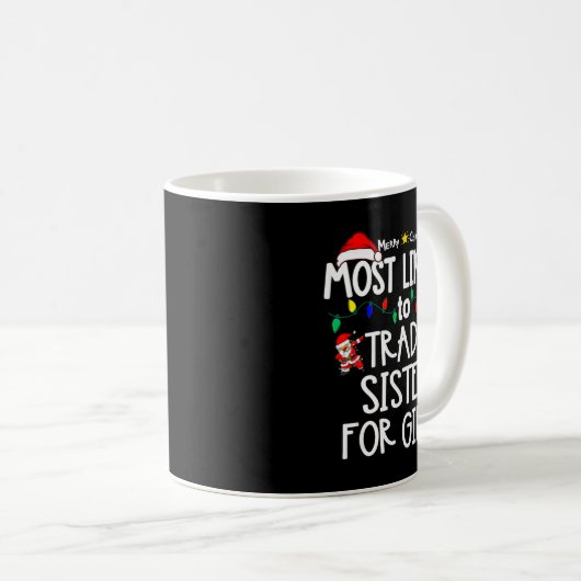 Most Likely To Christmas Shirt Matching Family Paj Kaffeetasse (VorderseiteRechts)