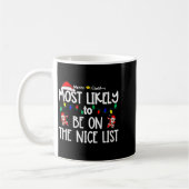 Most Likely To Christmas Shirt Matching Family Paj Kaffeetasse (Links)
