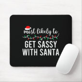 Most Likely To Christmas Shirt Matching Family Paj Mousepad (Mit Mouse)