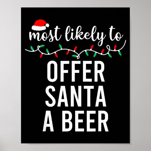 Most Likely To Christmas Shirt Matching Family Paj Poster (Vorne)