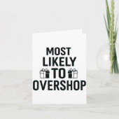 Most Likely To Christmas Shirt, Overshop Christmas Karte (Vorderseite)