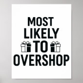 Most Likely To Christmas Shirt, Overshop Christmas Poster (Vorne)