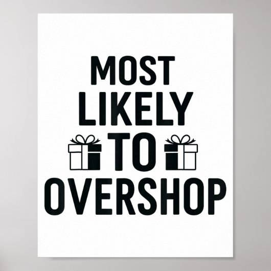 Most Likely To Christmas Shirt, Overshop Christmas Poster (Vorne)